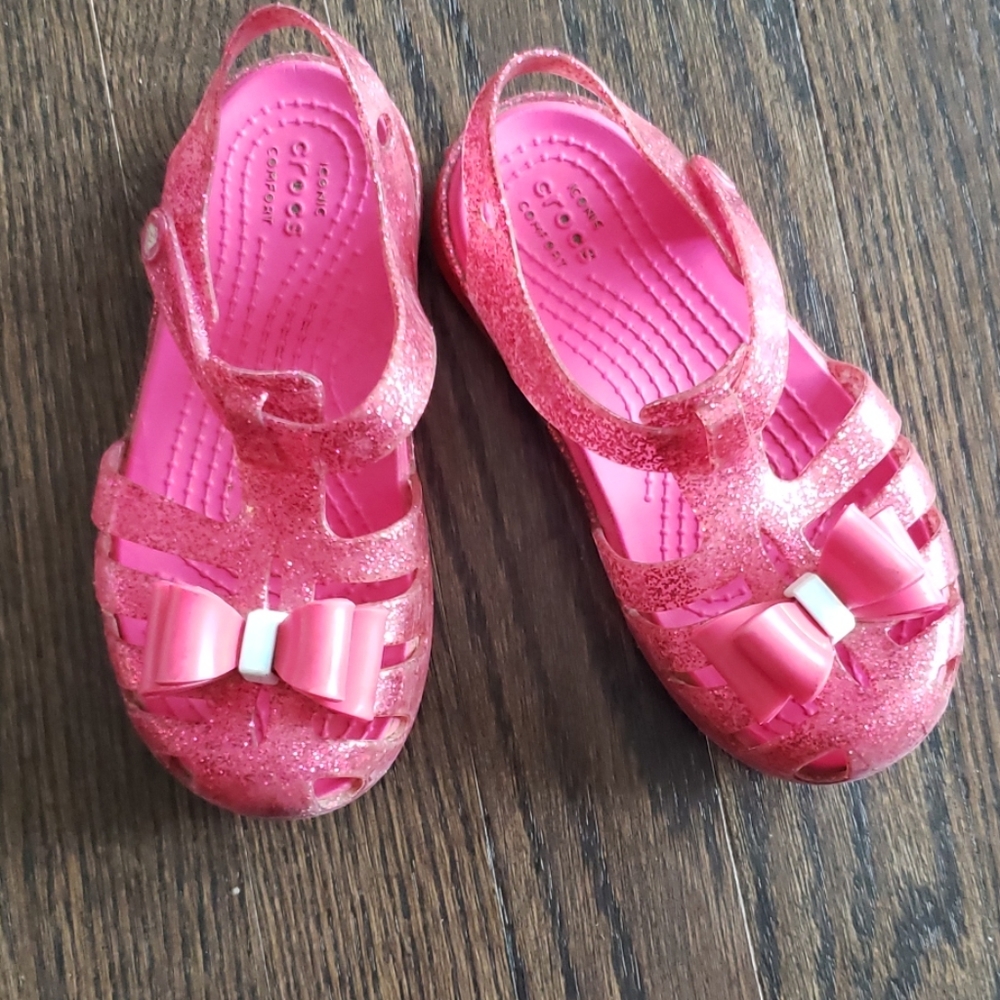 Croc Sparkly Sandals